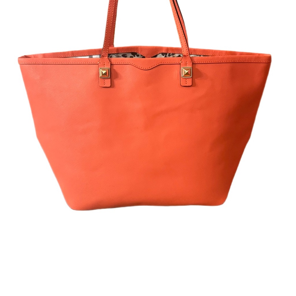 Rebecca Minkoff Everywhere Leather Vibrant Coral Tote - Picture 3 of 16